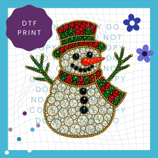 Jewel Snowman Direct To Film Print Transfer (DTF) 4004