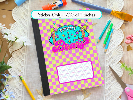 STICKER ONLY - Bears Football Composition Notebook Sticker