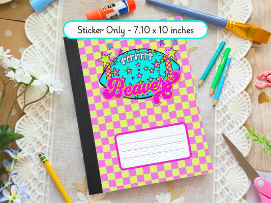 STICKER ONLY - Beavers Football Composition Notebook Sticker
