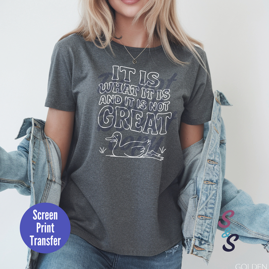 It Is What It Is And It's Not Great Screen Print SC009