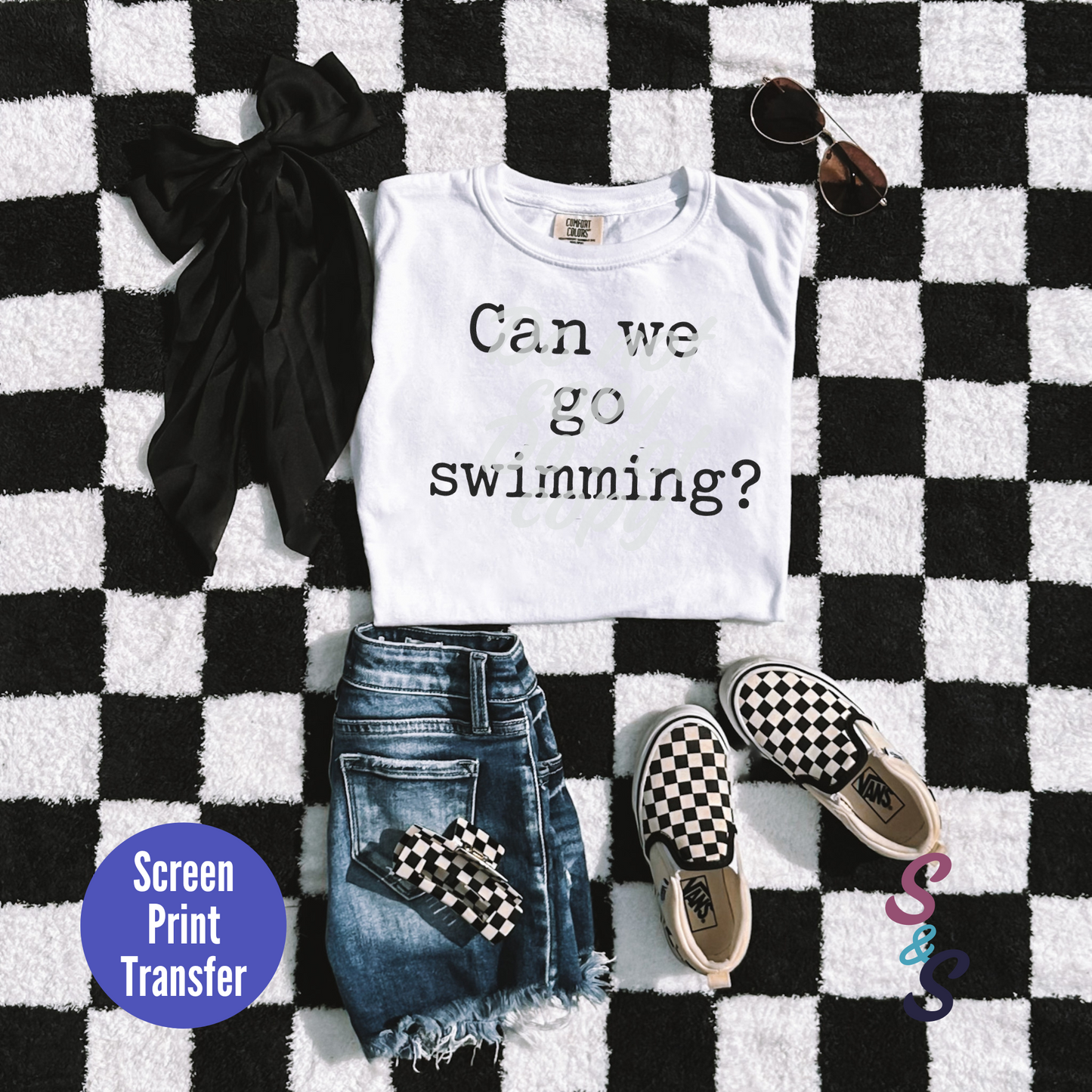 Kids Size - Can We Go Swimming? Screen Print - SC013