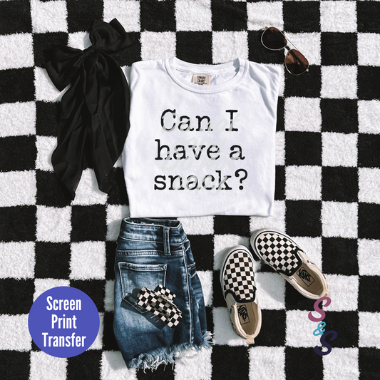 Kids Size - Can I Have A Snack Screen Print - SC004