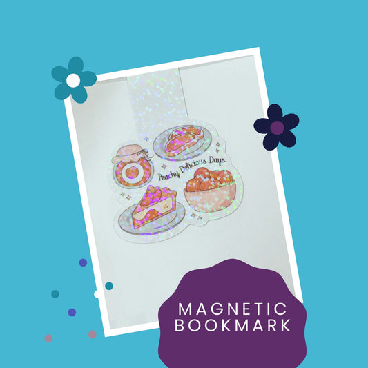 Peachy Delicious Days Magnetic Bookmark