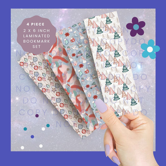 Winter Time Holographic 4 Piece Bookmark Set BB009