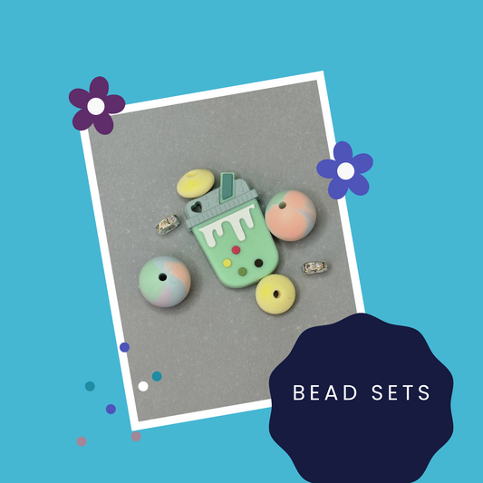 Boba Tea Pastel 7 Piece Bead Set