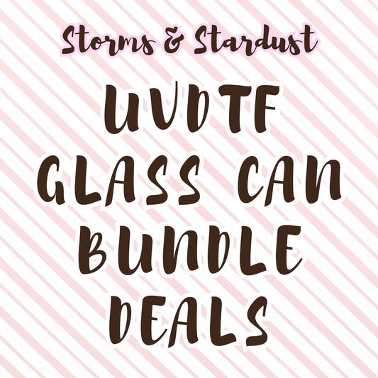 Huge Bundle UVDTF Transfer 16 Oz Glass Can Wraps