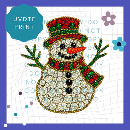 Jewel Snowman UVDTF Transfer 4004