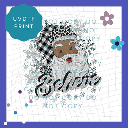 Silver Santa UVDTF Transfer 4007