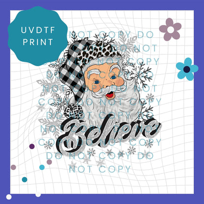 Silver Santa 2 UVDTF Transfer 4008